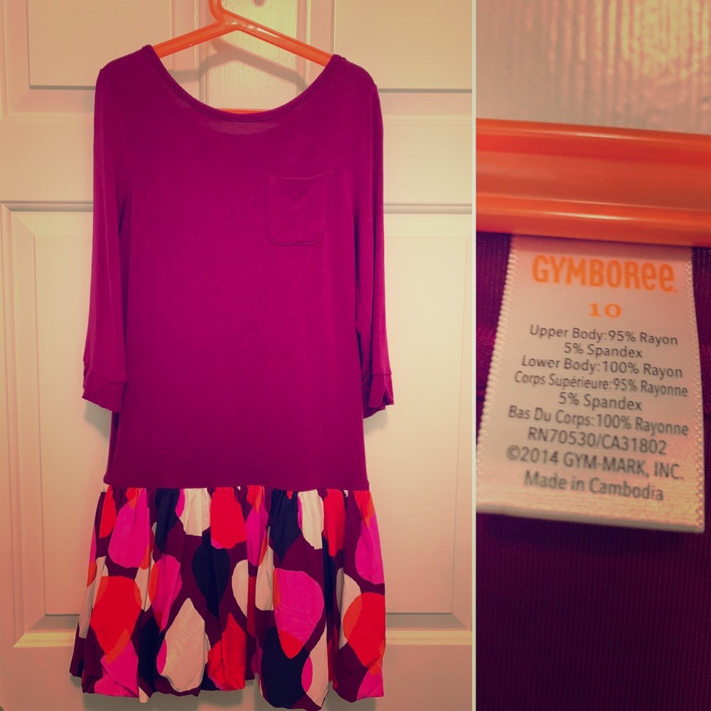 Girls Magenta Fashionable Dress